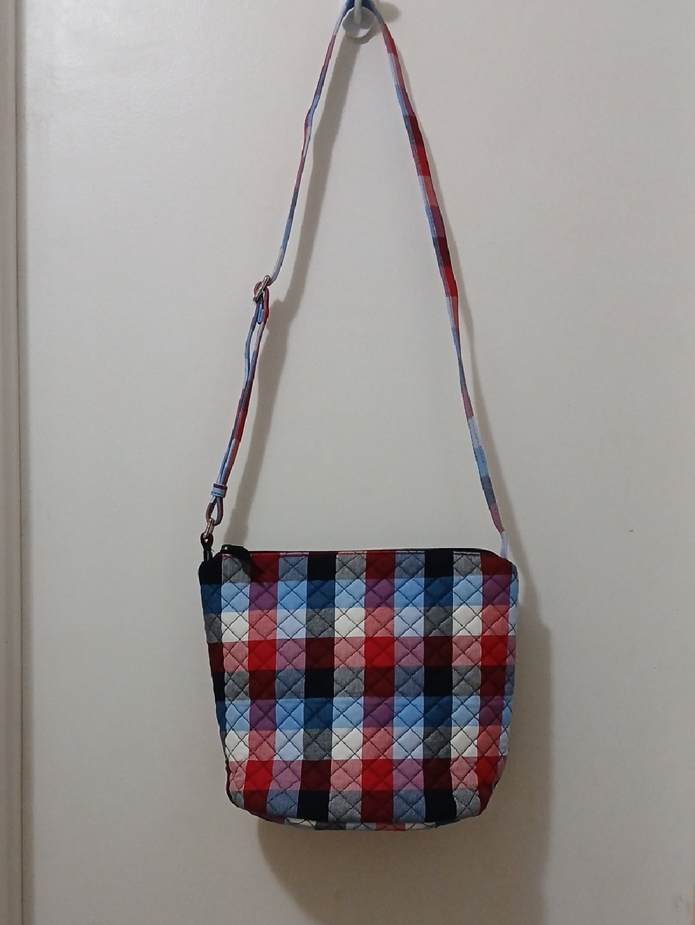 Vera Bradley Plaid Quilted Bucket Bag